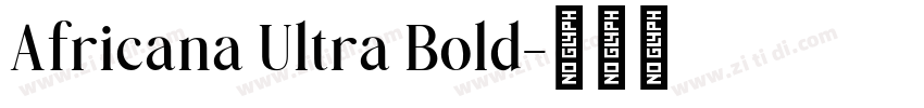 Africana Ultra Bold字体转换